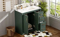 36'' Bathroom Vanity with Ceramic Sink Combo, Solid Wood Frame Bathroom Storage Cabinet, Freestanding Vanity Set with 3 Drawers& Soft Closing Doors Default -DTYStore