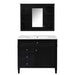 36'' Bathroom Vanity with Medicine Cabinet, Modern Bathroom Storage Cabinet with 2 Soft Closing Doors and 4 Drawers, Single Sink Bathroom Vanity Default -DTYStore