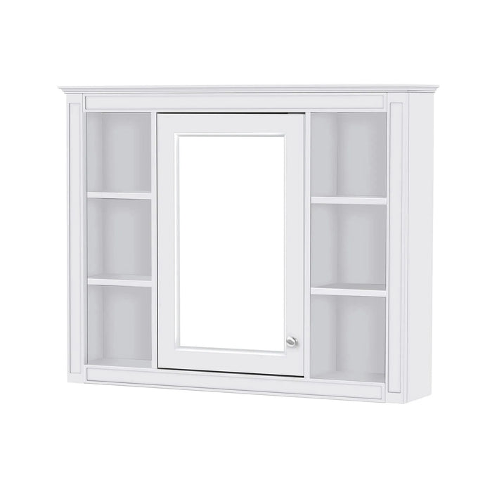 36'' Bathroom Vanity with Medicine Cabinet, Modern Bathroom Storage Cabinet with 2 Soft Closing Doors and 4 Drawers, Single Sink Bathroom Vanity Default -DTYStore