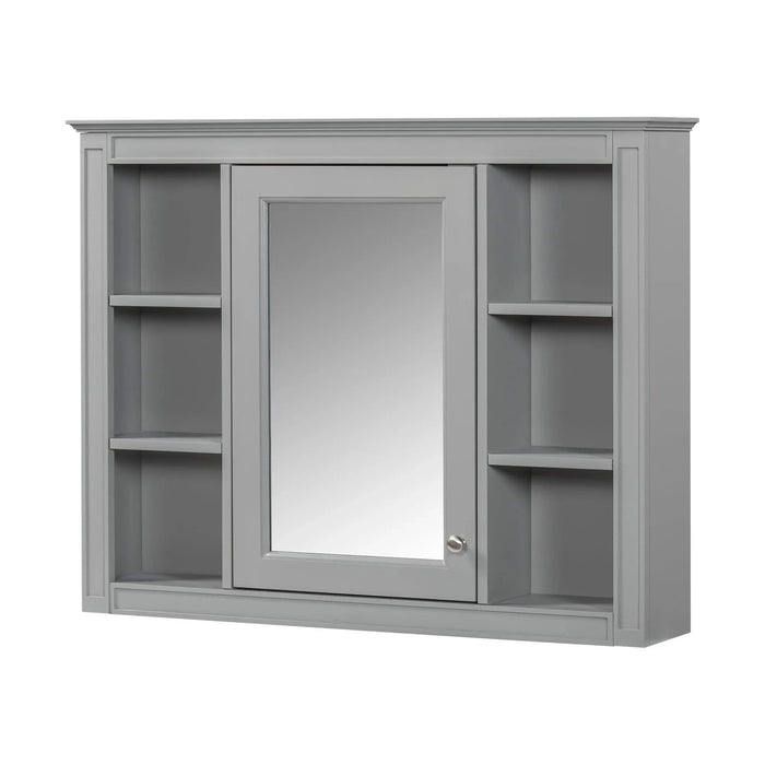 36'' Bathroom Vanity with Medicine Cabinet, Modern Bathroom Storage Cabinet with 2 Soft Closing Doors and 4 Drawers, Single Sink Bathroom Vanity Default -DTYStore