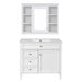36'' Bathroom Vanity with Medicine Cabinet, Modern Bathroom Storage Cabinet with 2 Soft Closing Doors and 4 Drawers, Single Sink Bathroom Vanity Default -DTYStore