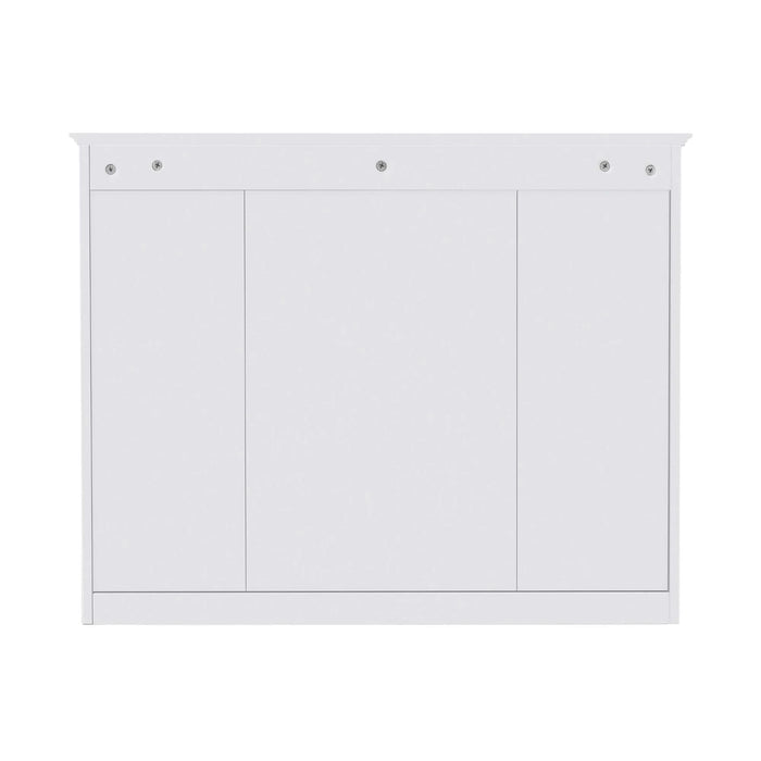 36'' Bathroom Vanity with Medicine Cabinet, Modern Bathroom Storage Cabinet with 2 Soft Closing Doors and 4 Drawers, Single Sink Bathroom Vanity Default -DTYStore