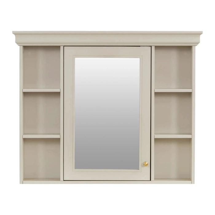 36'' Bathroom Vanity with Medicine Cabinet, Modern Mirror Cabinet with Adjustable Shelf, Bathroom Storage Cabinet with 4 Drawers, Solid Wood Frame Bathroom Storage Cabinet Default -DTYStore