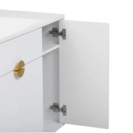 36' Bathroom Vanity with Resin Basin Sink, Modern Bathroom Sink Cabinet, Storage Cabinet with Soft-Closing Door and Drop-Down Door Default -DTYStore