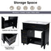 36' Bathroom Vanity with Sink, Black Bathroom Cabinet with Drawers, Solid Frame and MDF Board, One Package Default -DTYStore