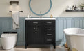 36' Bathroom Vanity with Sink Combo, Black Bathroom Cabinet with Drawers, Solid Frame and MDF Board (Old Sku:JL000007AAB) Default -DTYStore