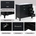 36' Bathroom Vanity with Sink Combo, Black Bathroom Cabinet with Drawers, Solid Frame and MDF Board (Old Sku:JL000007AAB) Default -DTYStore