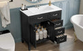 36' Bathroom Vanity with Sink Combo, Black Bathroom Cabinet with Drawers, Solid Frame and MDF Board (Old Sku:JL000007AAB) Default -DTYStore