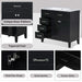 36' Bathroom Vanity with Sink Combo, Black Bathroom Cabinet with Drawers, Solid Frame and MDF Board (Old Sku:JL000007AAB) Default -DTYStore
