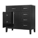 36' Bathroom Vanity with Sink Combo, Black Bathroom Cabinet with Drawers, Solid Frame and MDF Board (Old Sku:JL000007AAB) Default -DTYStore