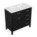 36' Bathroom Vanity with Sink Combo, Black Bathroom Cabinet with Drawers, Solid Frame and MDF Board (Old Sku:JL000007AAB) Default -DTYStore