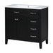 36' Bathroom Vanity with Sink Combo, Black Bathroom Cabinet with Drawers, Solid Frame and MDF Board (Old Sku:JL000007AAB) Default -DTYStore