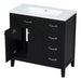 36' Bathroom Vanity with Sink Combo, Black Bathroom Cabinet with Drawers, Solid Frame and MDF Board (Old Sku:JL000007AAB) Default -DTYStore