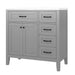 36' Bathroom Vanity with Sink Combo, Gray Bathroom Cabinet with Drawers, Solid Frame and MDF Board (Old Sku:JL000007AAE) Default -DTYStore
