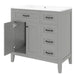 36' Bathroom Vanity with Sink Combo, Gray Bathroom Cabinet with Drawers, Solid Frame and MDF Board (Old Sku:JL000007AAE) Default -DTYStore