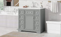 36' Bathroom Vanity with Sink Combo, One Cabinet and Six Drawers, Solid Wood and MDF Board, Grey (Old Sku:SY999404AAE) Default -DTYStore