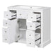36' Bathroom Vanity with Sink Combo, One Cabinet and Six Drawers, Solid Wood and MDF Board, White Default -DTYStore