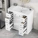 36' Bathroom Vanity with Sink Combo, One Cabinet and Six Drawers, Solid Wood and MDF Board, White Default -DTYStore