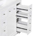 36' Bathroom Vanity with Sink Combo, One Cabinet and Six Drawers, Solid Wood and MDF Board, White Default -DTYStore