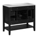 36' Bathroom Vanity with Sink Combo, One Cabinet and Three Drawers, Solid Wood and MDF Board, Black (Old Sku:SY999505AAB) Default -DTYStore