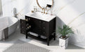 36' Bathroom Vanity with Sink Combo, One Cabinet and Three Drawers, Solid Wood and MDF Board, Black (Old Sku:SY999505AAB) Default -DTYStore