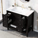 36' Bathroom Vanity with Sink Combo, One Cabinet and Three Drawers, Solid Wood and MDF Board, Black (Old Sku:SY999505AAB) Default -DTYStore