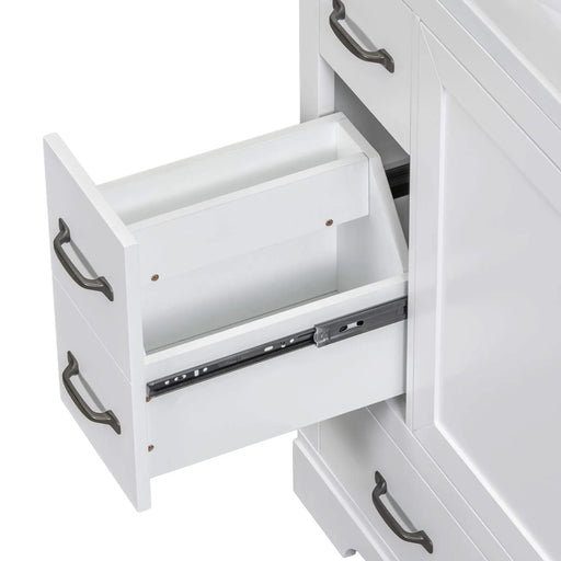 36' Bathroom Vanity with Sink Combo, Six Drawers, Multi-Functional Drawer Divider, Adjustable Shelf, White (Old Sku:SY999808AAK) Default -DTYStore