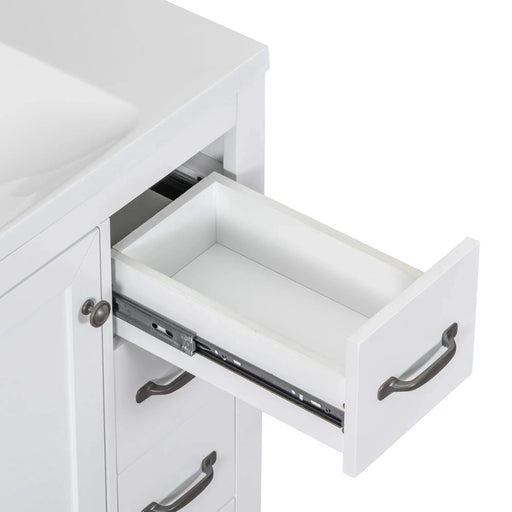 36' Bathroom Vanity with Sink Combo, Six Drawers, Multi-Functional Drawer Divider, Adjustable Shelf, White (Old Sku:SY999808AAK) Default -DTYStore