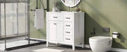 36' Bathroom Vanity with Sink Combo, White Bathroom Cabinet with Drawers, Solid Frame and MDF Board (Old Sku:JL000007AAK) Default -DTYStore