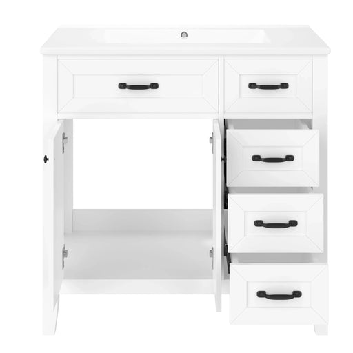 36' Bathroom Vanity with Sink Combo, White Bathroom Cabinet with Drawers, Solid Frame and MDF Board (Old Sku:JL000007AAK) Default -DTYStore