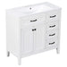 36' Bathroom Vanity with Sink Combo, White Bathroom Cabinet with Drawers, Solid Frame and MDF Board (Old Sku:JL000007AAK) Default -DTYStore