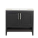 36' Bathroom Vanity with Sink, Multi-functional Bathroom Cabinet with Doors and Drawers, MDF Frame and MDF Board, Black Default -DTYStore