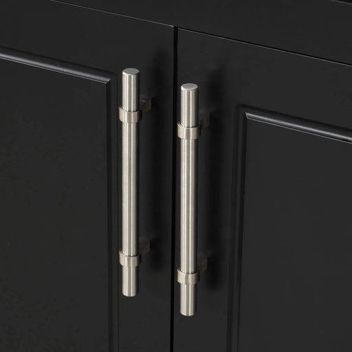 36' Bathroom Vanity with Sink, Multi-functional Bathroom Cabinet with Doors and Drawers, MDF Frame and MDF Board, Black Default -DTYStore