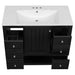 36' Bathroom Vanity with Sink, One Cabinet and Three Drawers, Solid Wood and MDF Board, Black (Old Sku:SY999505AAB-6) Default -DTYStore