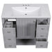 36' Bathroom Vanity with Sink, One Cabinet and Three Drawers, Solid Wood and MDF Board, Grey (Old Sku:SY999505AAE-6) Default -DTYStore