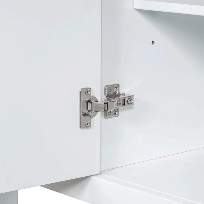 36' Bathroom Vanity with Sink, One Cabinet and Three Drawers, Solid Wood and MDF Board, White (Old Sku:SY999505AAK-6) Default -DTYStore