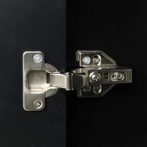 36' Bathroom Vanity with Sink Top, Bathroom Vanity Cabinet with Two Doors and Two Drawers, Solid Wood, Open shelf, MDF Boards, One Package, Black Default -DTYStore