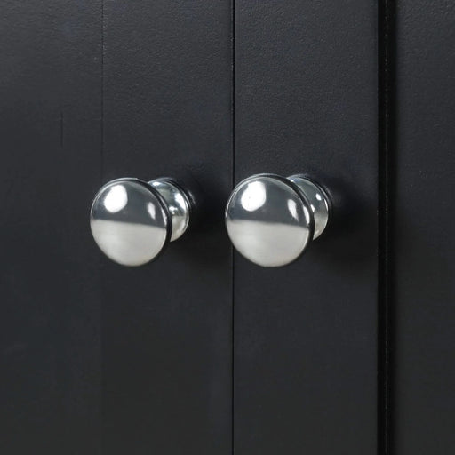 36' Bathroom Vanity with Sink Top, Bathroom Vanity Cabinet with Two Doors and Two Drawers, Solid Wood, Open shelf, MDF Boards, One Package, Black Default -DTYStore