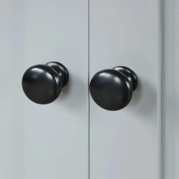 36' Bathroom Vanity with Sink Top, Bathroom Vanity Cabinet with Two Doors and Two Drawers, Solid Wood, Open shelf, MDF Boards, One Package, Grey Default -DTYStore