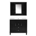 36'' Bathroom Vanity with Top Sink, Black Mirror Cabinet, Modern Bathroom Storage Cabinet with 2 Soft Closing Doors and 2 Drawers, Single Sink Bathroom Vanity Default -DTYStore