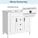 36'' Bathroom Vanity with Top Sink, Mirror Cabinet, Modern Bathroom Storage Cabinet with 2 Soft Closing Doors and 2 Drawers, Single Sink Bathroom Vanity Default -DTYStore