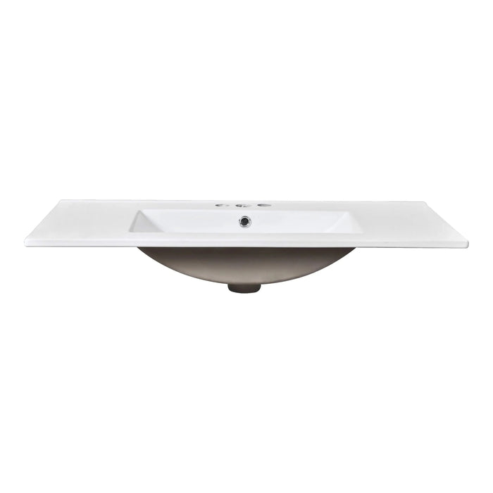 36'' Bathroom Vanity with Top Sink, Modern Bathroom Storage Cabinet with 2 Drawers and a Tip-out Drawer, Single Sink Bathroom Vanity Default -DTYStore