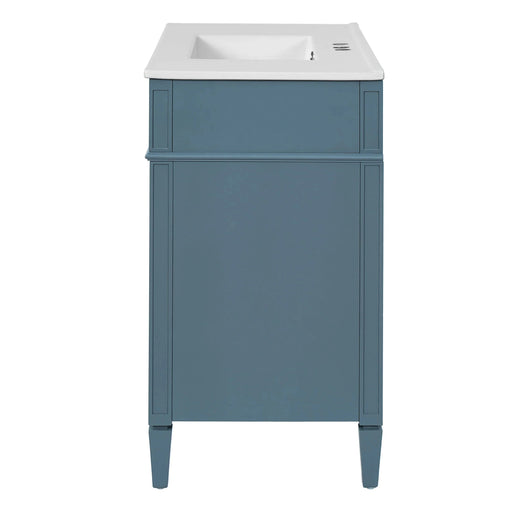 36'' Bathroom Vanity with Top Sink, Modern Bathroom Storage Cabinet with 2 Drawers and a Tip-out Drawer, Single Sink Bathroom Vanity Default -DTYStore