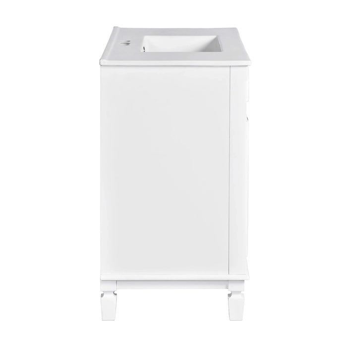 36'' Bathroom Vanity with Top Sink, Modern Bathroom Storage Cabinet with 2 Soft Closing Doors and 2 Drawers, Single Sink Bathroom Vanity Default -DTYStore