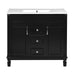 36'' Bathroom Vanity with Top Sink, Modern Bathroom Storage Cabinet with 2 Soft Closing Doors and 2 Drawers, Single Sink Bathroom Vanity Default -DTYStore