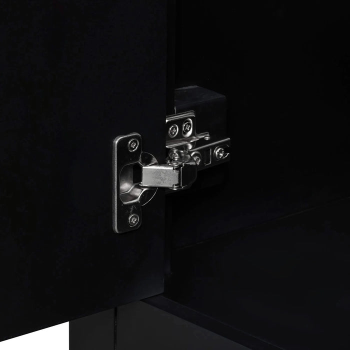 36' Bathroom Vanity without Sink, Cabinet Base Only, Bathroom Cabinet with Drawers, Solid Frame and MDF Board, Black Default -DTYStore