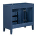 36' Bathroom Vanity without Sink, Cabinet Base Only, Bathroom Cabinet with Drawers, Solid Frame and MDF Board, Blue Default -DTYStore