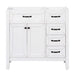 36' Bathroom Vanity without Sink, Cabinet Base Only, Bathroom Cabinet with Drawers, Solid Frame and MDF Board, White Default -DTYStore