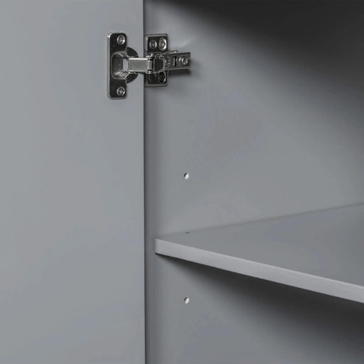 36' Bathroom Vanity without Sink, Cabinet Base Only, One Cabinet and Six Drawers, Grey Default -DTYStore