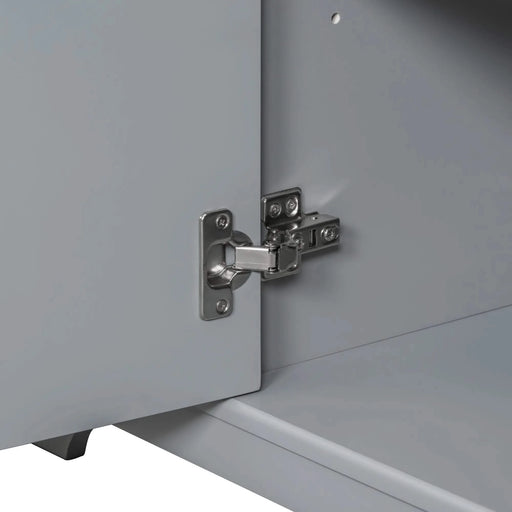 36' Bathroom Vanity without Sink, Cabinet Base Only, One Cabinet and Six Drawers, Grey Default -DTYStore